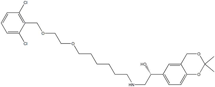(1R)-2-[[6-[2-[(2,6-二氯苄基)氧基]乙氧基]己基]氨基]-1-(2,2-二甲基-4H-1,3-苯并二噁英-6-基)乙醇