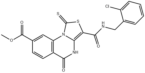 methyl 3-((2-chlorobenzyl)carbamoyl)-5-oxo-1-thioxo-4,5-dihydro-1H-thiazolo[3,4-a]quinazoline-8-carboxylate