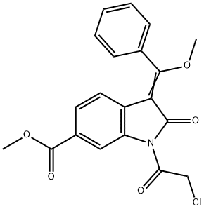 1-(2-chloroacetyl)-2,3-dihydro-3-(methoxyphenylmethylene)-2-oxo-1H-Indole-6-carboxylic acid methyl ester