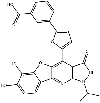 3-(5-(6,7-dihydroxy-1-isopropyl-3-oxo-2,3-dihydro-1H-benzofuro[3,2-b]pyrazolo[4,3-e]pyridin-4-yl)furan-2-yl)benzoic acid