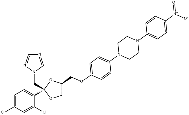 1-[4-[[(2R,4S)-2-(2,4-Dichlorophenyl)-2-(1H-1,2,4-triazol-1-ylmethyl)-1,3-dioxolan-4-yl]methoxy]phenyl]-4-(4-nitrophenyl)piperazine