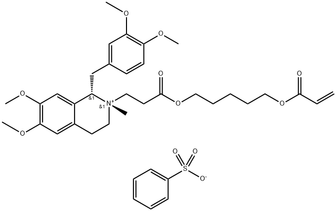 cis-1-[(3,4-Dimethoxyphenyl)methyl]-1,2,3,4-tetrahydro-6,7-dimethoxy-2-methyl-2-[3-oxo-3-[[5-[(1-oxo-2-propenyl)oxy]pentyl]oxy]propyl]-isoquinolinium Benzenesulfonate