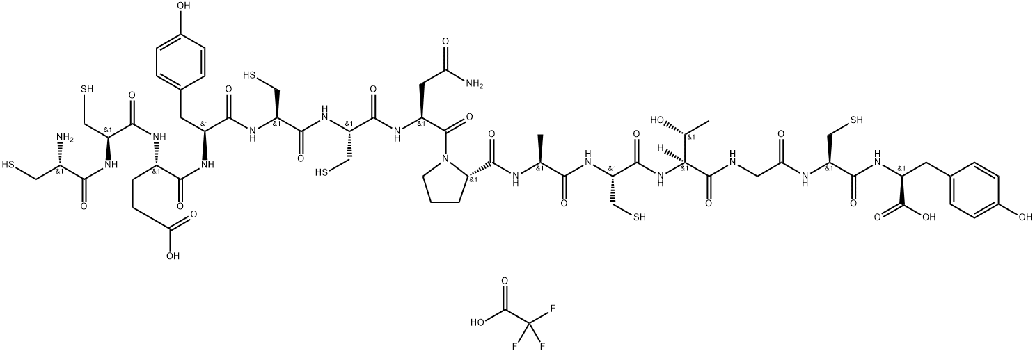 L-​Cysteinyl-​L-​cysteinyl-​L-​α-​glutamyl-​L-​tyrosyl-​L-​cysteinyl-​L-​cysteinyl-​L-​asparaginyl-​L-​prolyl-​L-​alanyl-​L-​cysteinyl-​L-​threonylglycyl-​L-​cysteinyl-L-​Tyrosine Trifluoroacetate