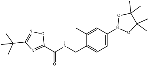 3-(tert-butyl)-N-(2-methyl-4-(4,4,5,5-tetramethyl-1,3,2-dioxaborolan-2-yl)benzyl)-1,2,4-oxadiazole-5-carboxamide