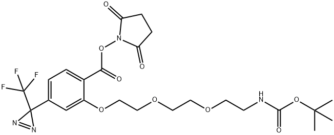 2-[2-[2-(2-tert-butoxycarbonylaminoethoxy)ethoxy]ethoxy]-4-[3-(trifluoromethyl)-3H-diazirin-3-yl] benzoic acid N-hydroxysuccinimide ester332941-39-6