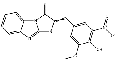 (Z)-2-(4-hydroxy-3-methoxy-5-nitrobenzylidene)benzo[4,5]imidazo[2,1-b]thiazol-3(2H)-one
