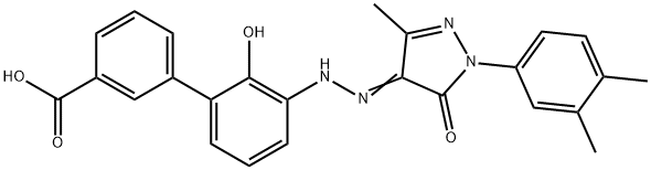 3'-[[1-(3,4-二甲基苯基)-1,5-二氢-3-甲基-5-氧代-4H-吡唑-4-亚基]肼基]-2'-羟基-[1,1'-联苯]-3-羧酸