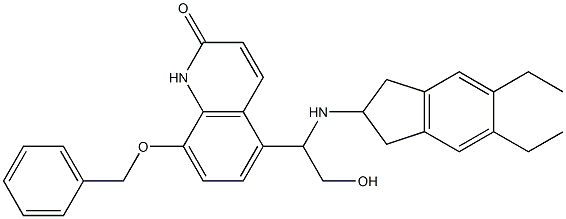 8-(benzyloxy)-5-(1-(5,6-diethyl-2,3-dihydro-1H-inden-2-ylamino)-2-hydroxyethyl)quinolin-2(1H)-one