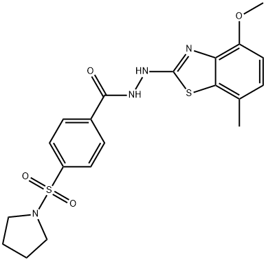 N-(4-methoxy-7-methylbenzo[d]thiazol-2-yl)-4-(pyrrolidin-1-ylsulfonyl)benzohydrazide