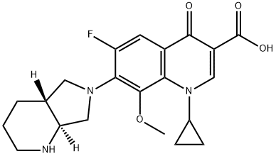 1-cyclopropyl-6-fluoro-8-methoxy-7-((4aR,7aS)-octahydropyrrolo[3,4-b]pyridin-6-yl)-4-oxo-1,4-dihydroquinoline-3-carboxylic acid