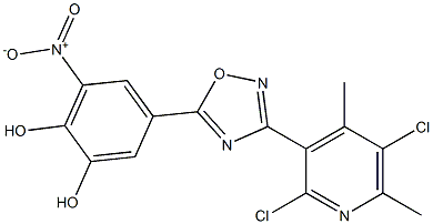 5-[3-(2,5-二氯-4,6-二甲基-3-吡啶)-1,2,4-噁二唑-5-基]-3-硝基-1,2-苯二醇